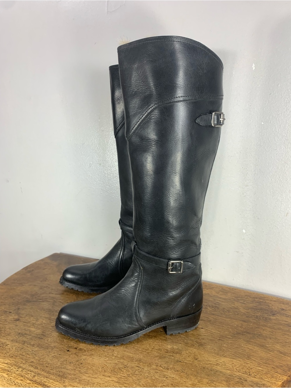 Made in Spain vintage Frye Winter waterproof leather boots with  Genuine Fur
